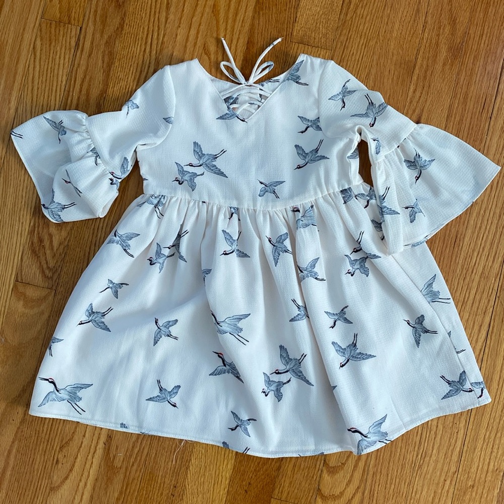 White Dress with Birds